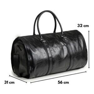 Bolso de Viaje Ejecutivo Duffel Expandible Porta Trajes y Zapatos – Cuero Sintético Premium, Multifuncional y Resistente