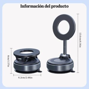 Soporte celular magnético 360° plegable con ventosa