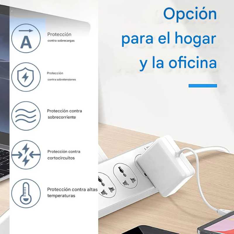 Zapatilla alargue doble cara 8 tomas con 3 USB y 1 Type-C - Image 7