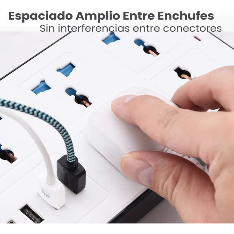 Alargue prolongador 6 tomas con 3 usb y tipo c | 2 metros - Image 6