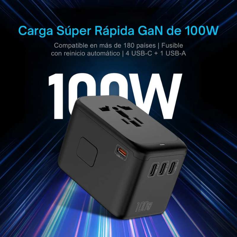 Adaptador Universal 100W PD QC Viaje - Image 4