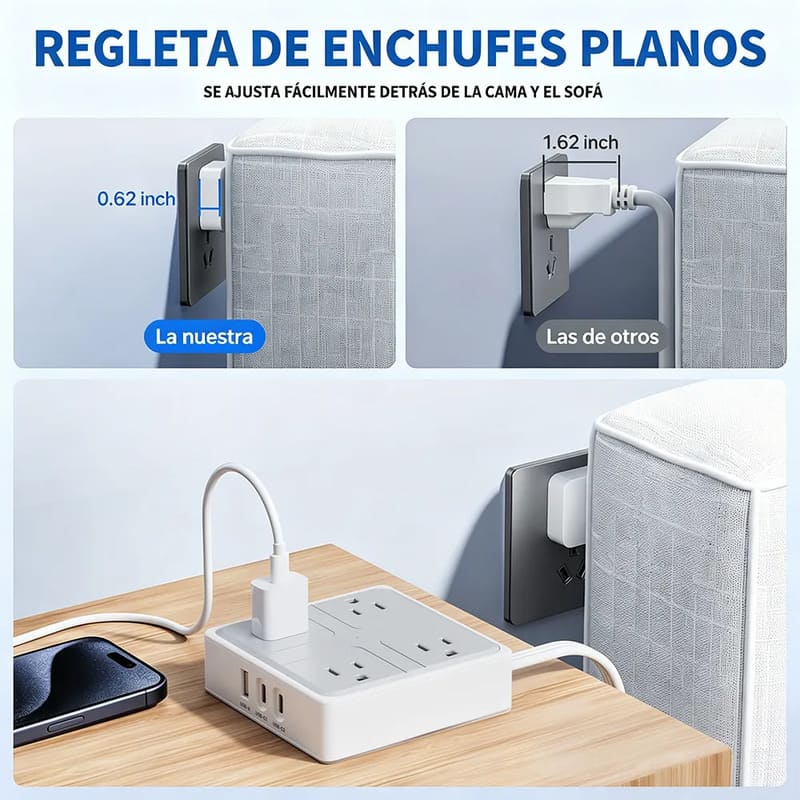 Zapatilla Eléctrica 7 En 1 2500W - Image 7